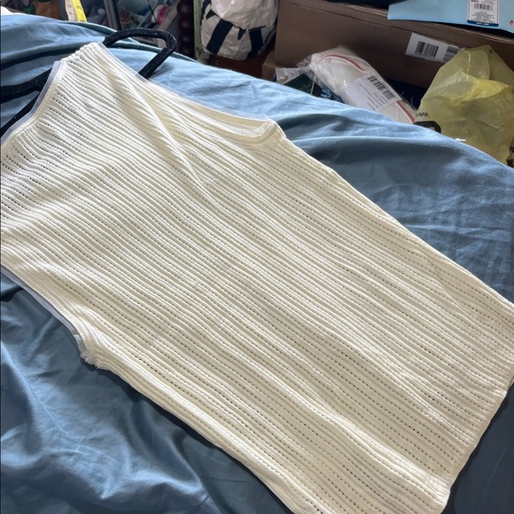 NWOT Jcrew premium cotton Sleeveless Pointelle top, M - Picture 3 of 5